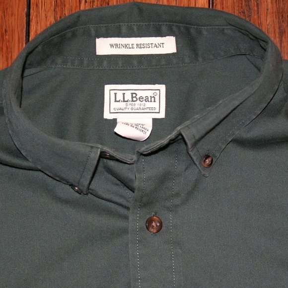 LIKE NEW/BRAND NEW-LL Bean Short-Sleeved Shirt-"Bean Green." - Picture 4 of 4